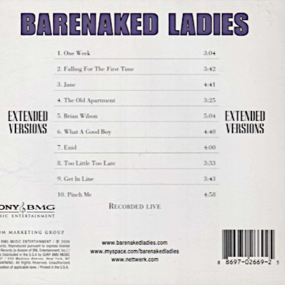 Barenaked Ladies - Extended Versions Live CD - Picture 3 of 3